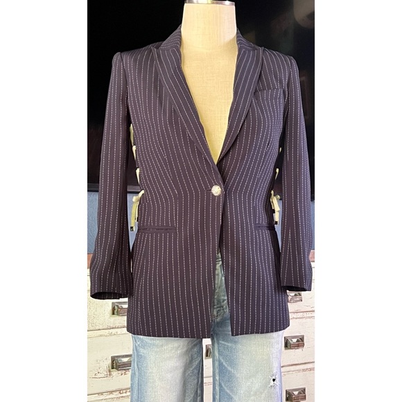 Veronica Beard Taylor Lace-Up Blazer 0 - Picture 5 of 15